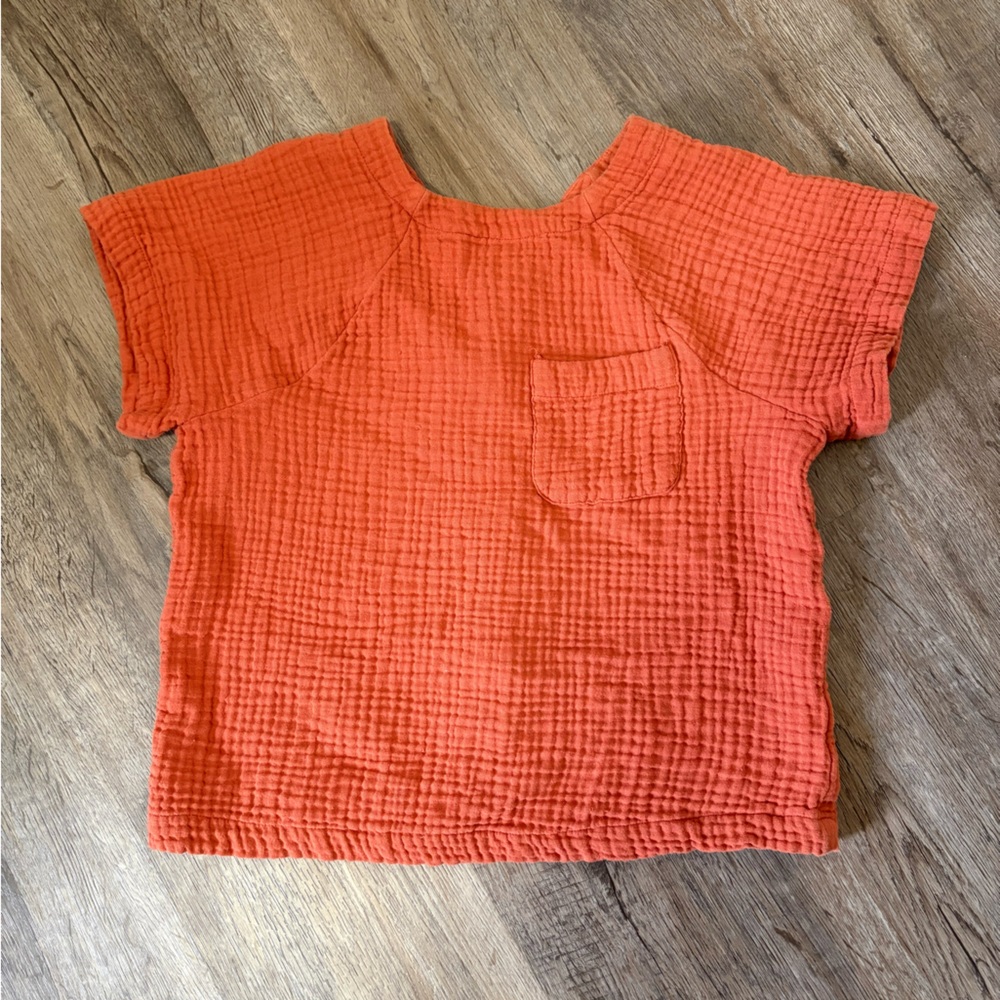 Madewell Textured Rust Top Muslin Cotton